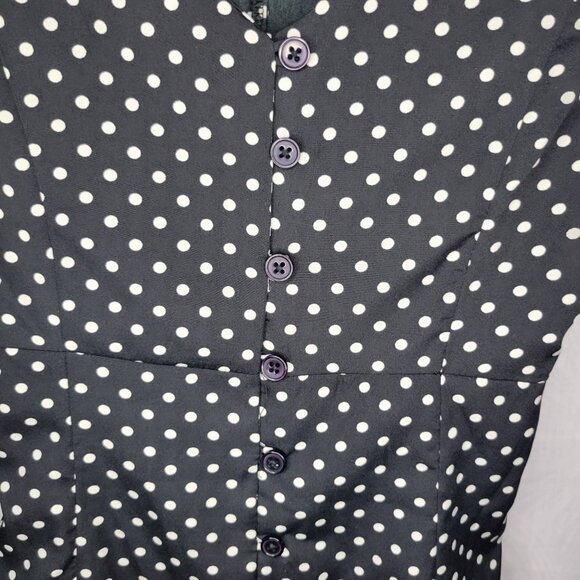 American Rag Black & White Polka Dot Dress - XS - Picture 8 of 10